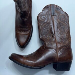 JB Dillon Western Boots Womens Size 12B Genuine Goat Leather Brown JBW2303